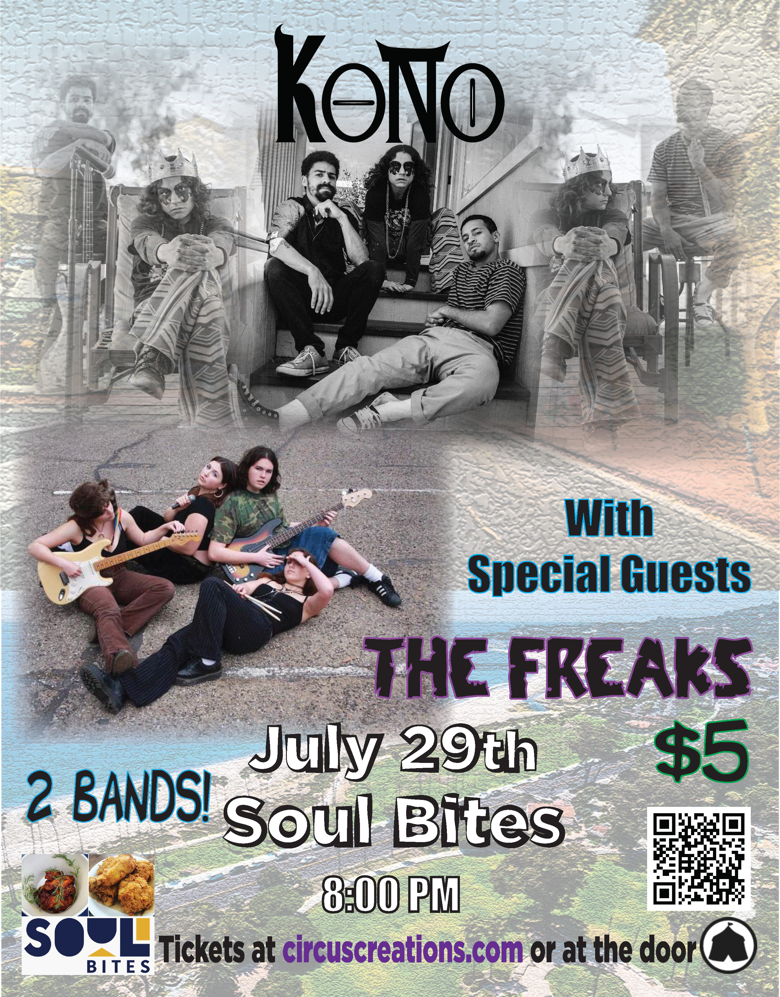 July 29, 2023 - Kono and The Freaks at Soul Bites